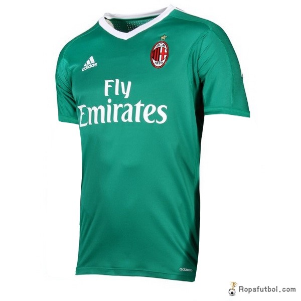 Camiseta AC Milan Replica Primera Ropa Portero 2017/18 Verde